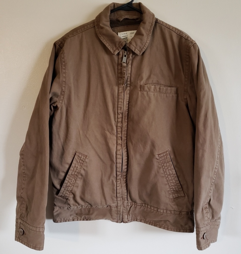 Aeropostale Tan Corduroy Sherpa Lined Coat